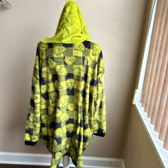 Grinch Womens Hoodie Nightshirt Long Sleeve New One Size Fits All Plush - Picture 3 of 3